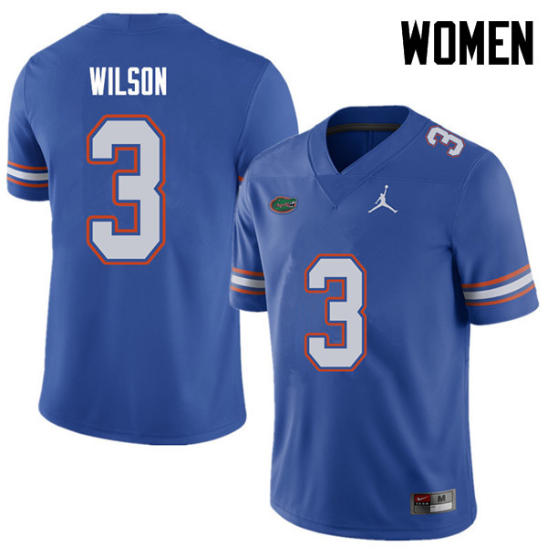 Jordan Brand Women #3 Marco Wilson Florida Gators College Football Jerseys Sale-Royal - Click Image to Close